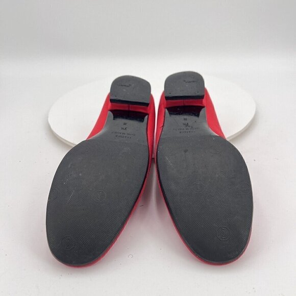 Yves Saint Laurent Women Size 7.5M Red Chilli Ballet Slip On Flat Shoes - Picture 11 of 16